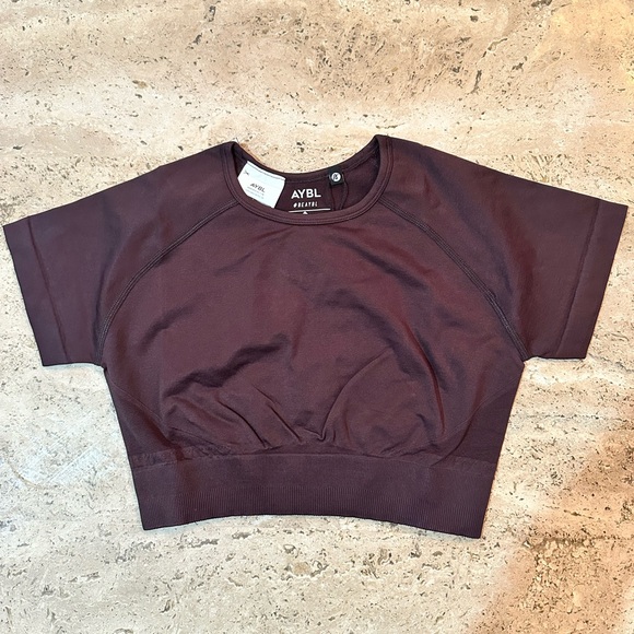 AYBL EMPOWER SEAMLESS LONG SLEEVE CROP TOP - Cocoa Brown - S - Picture 9 of 15